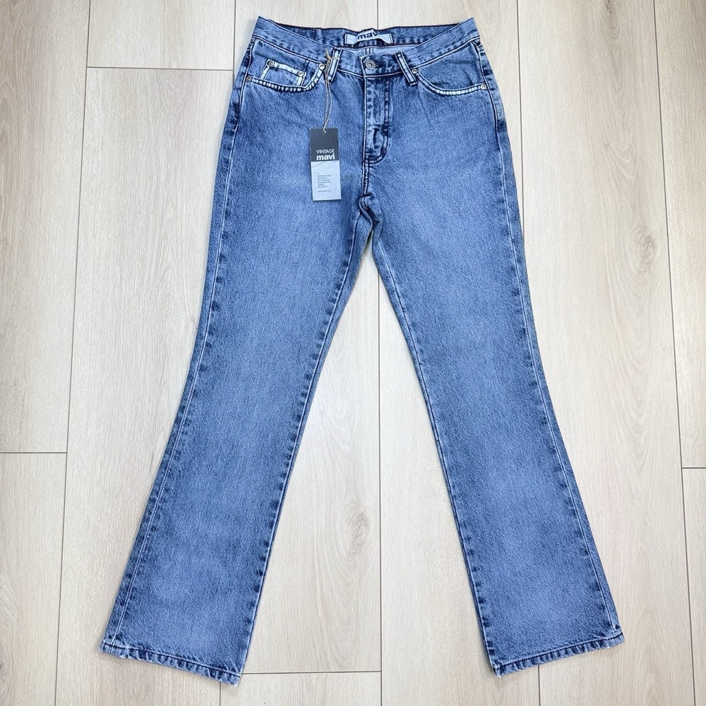 VTG Y2K Mavi Kate Womens Size 28x30 Blue Low Rise Bootcut Jeans Denim Pants NWT